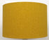 'Mira' Brushed Linen Mustard Yellow Handmade Drum Lampshade
