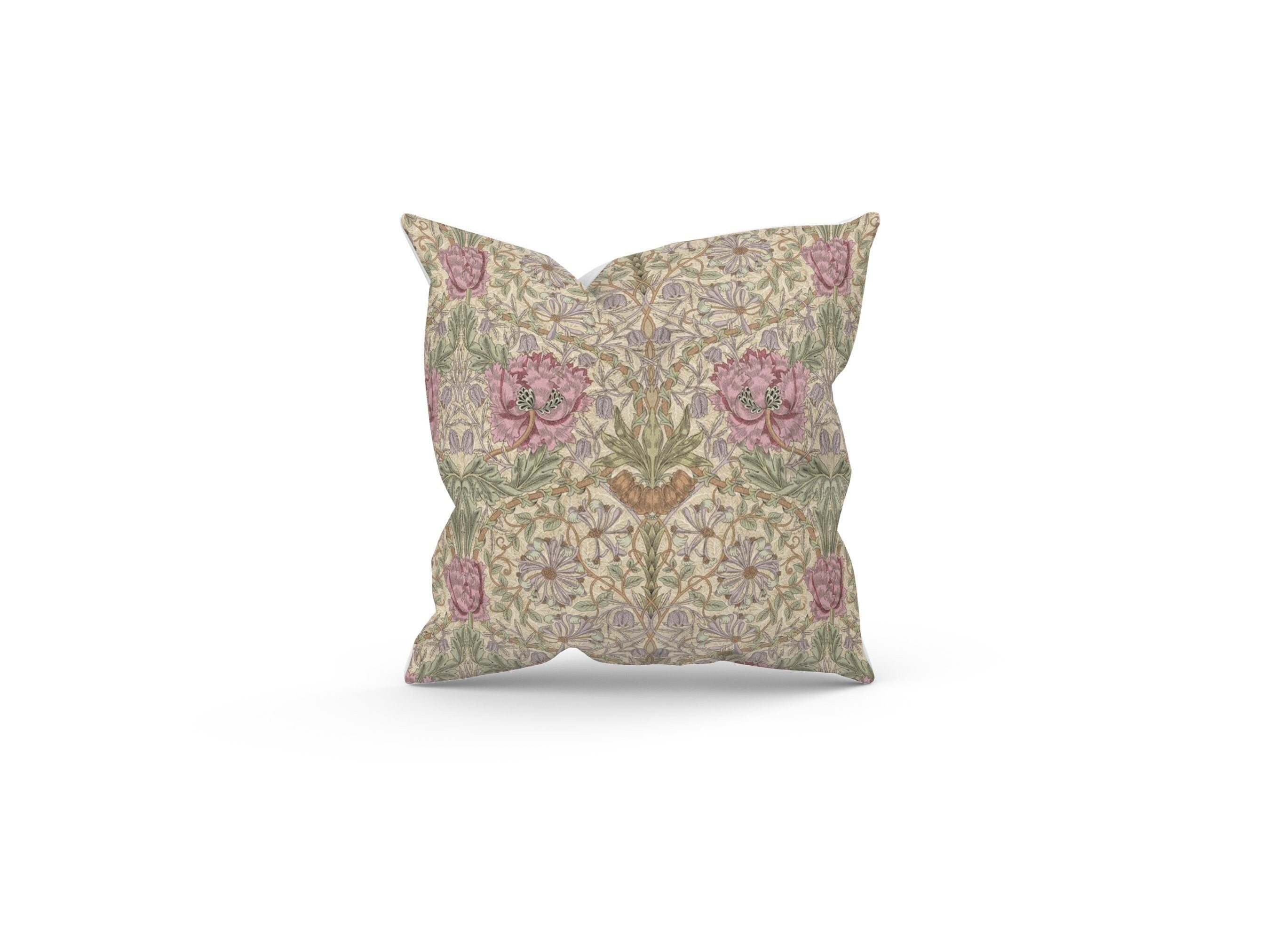 William Morris Honeysuckle Rose Filled Cushion