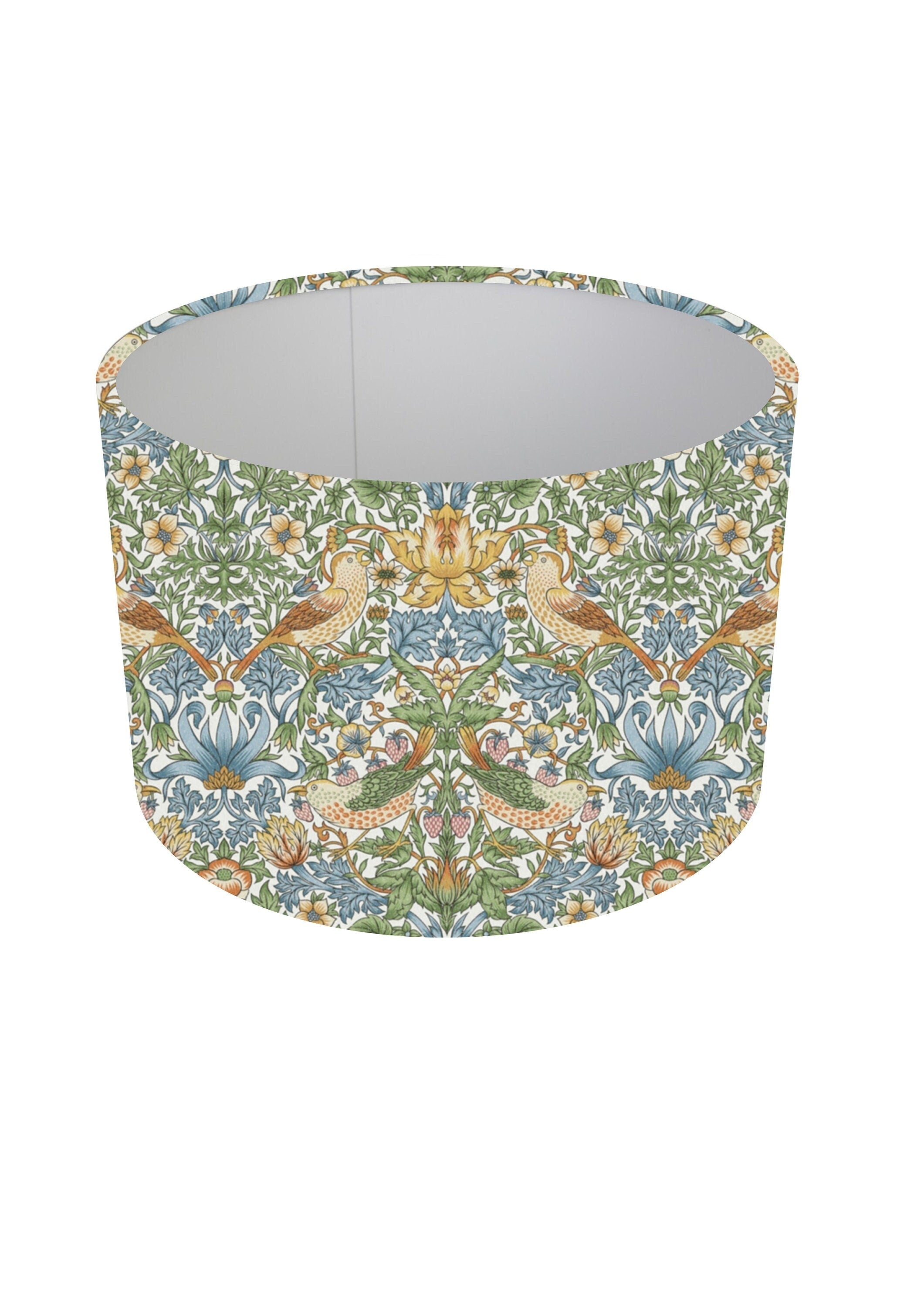 William Morris Strawberry Thief Sky Drum Lampshade