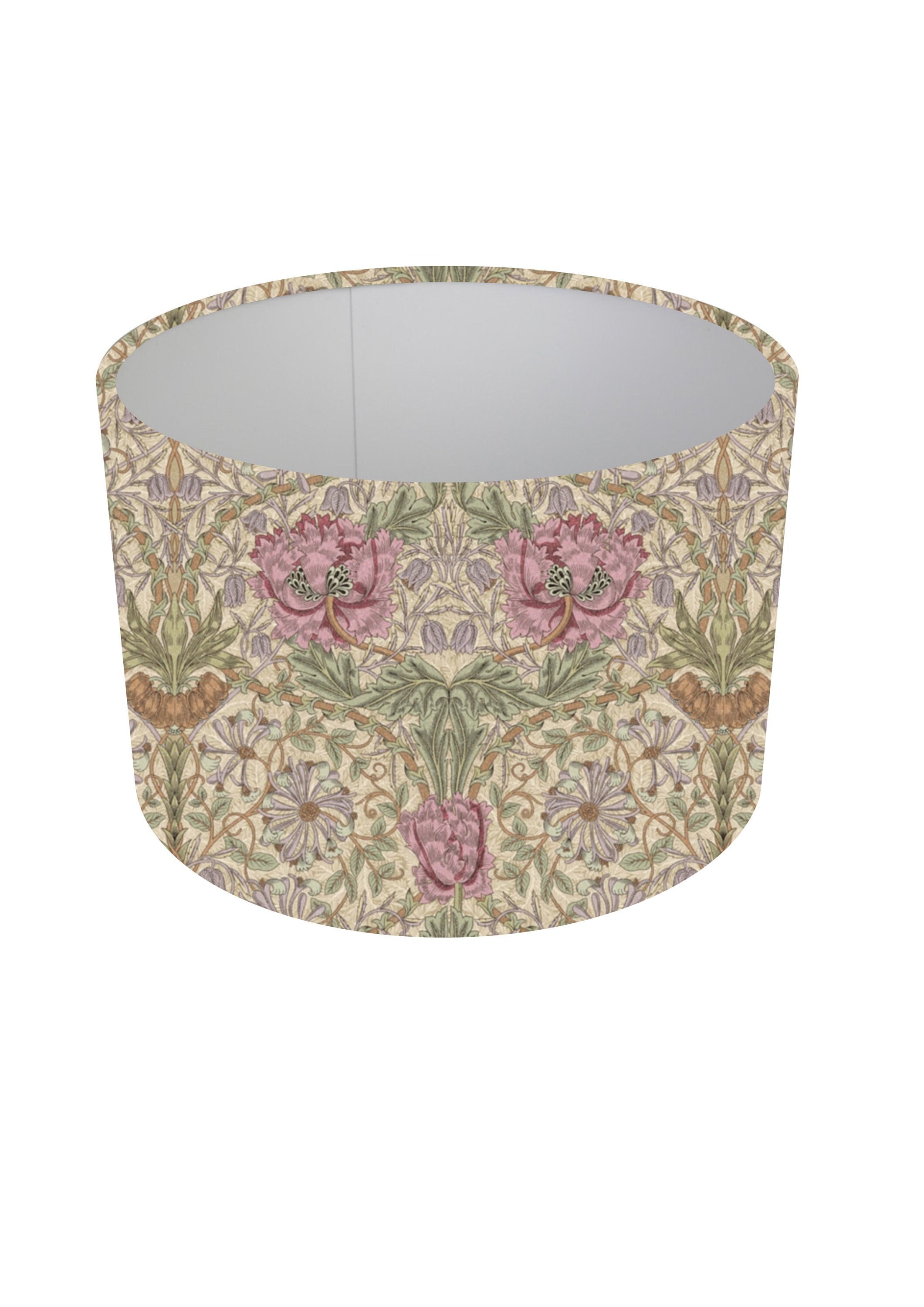 William Morris Honeysuckle Rose Drum Lampshade