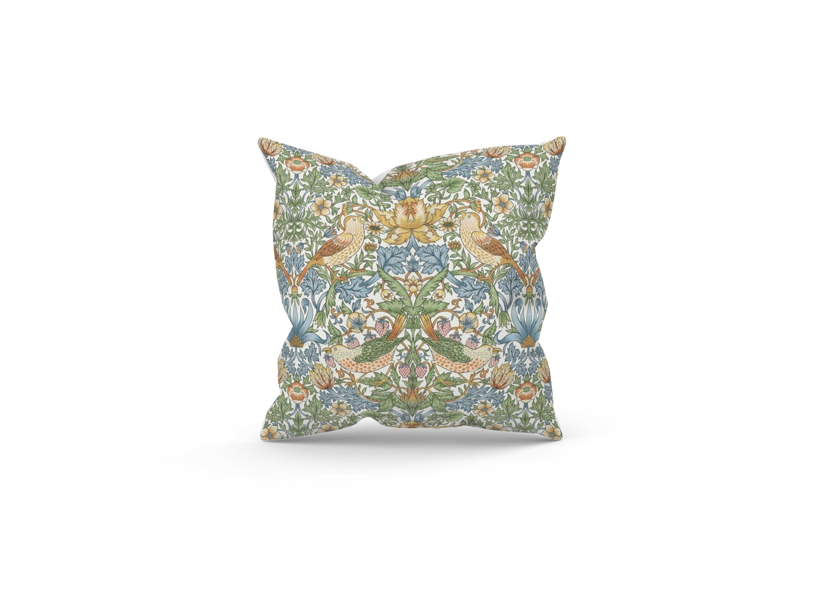 William Morris Strawberry Thief Sky Filled Cushion