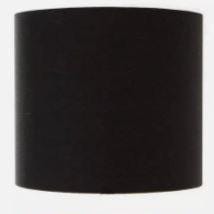 Plain Cotton Black Drum Lampshade