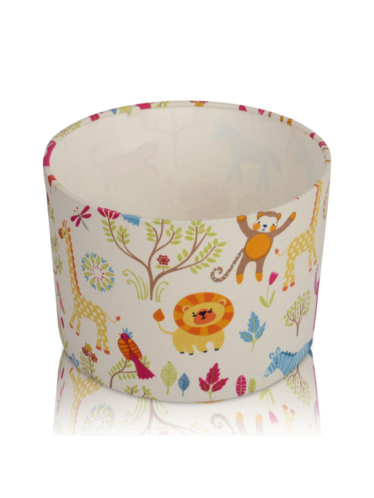 Jungle Boogie Nursery Zoo Animals Drum Lampshade
