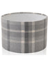 Balmoral Grey Tartan Drum Lampshade