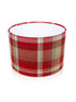 Red Skye Tartan / Check / Tweed style Drum Lampshade