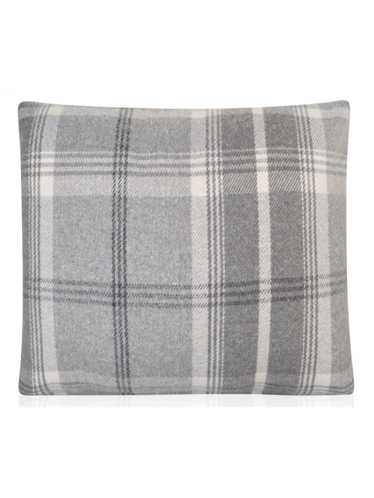 Balmoral Grey Tartan / check / tweed Filled Cushion