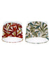 Mauritius Rust Gold Terracotta, Green Leaf (Leaves) Drum Lampshade