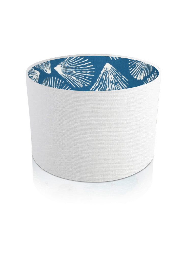 Leanne White with Prestigious Sandbanks Interior Drum Lampshade