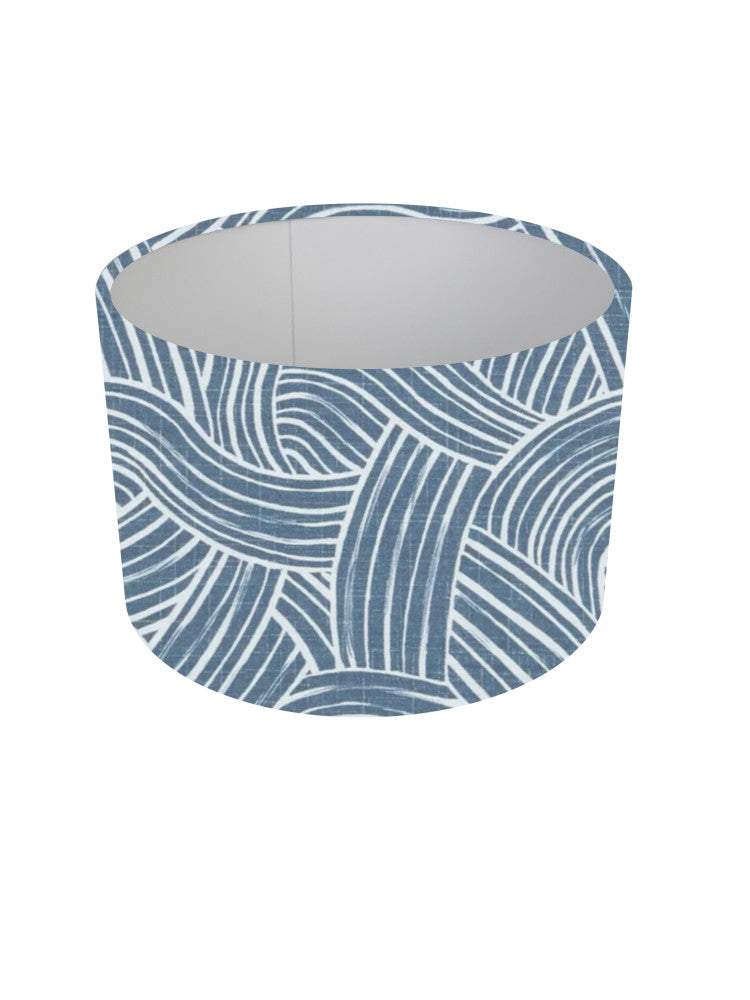 Ocean denim wave Drum Lampshade