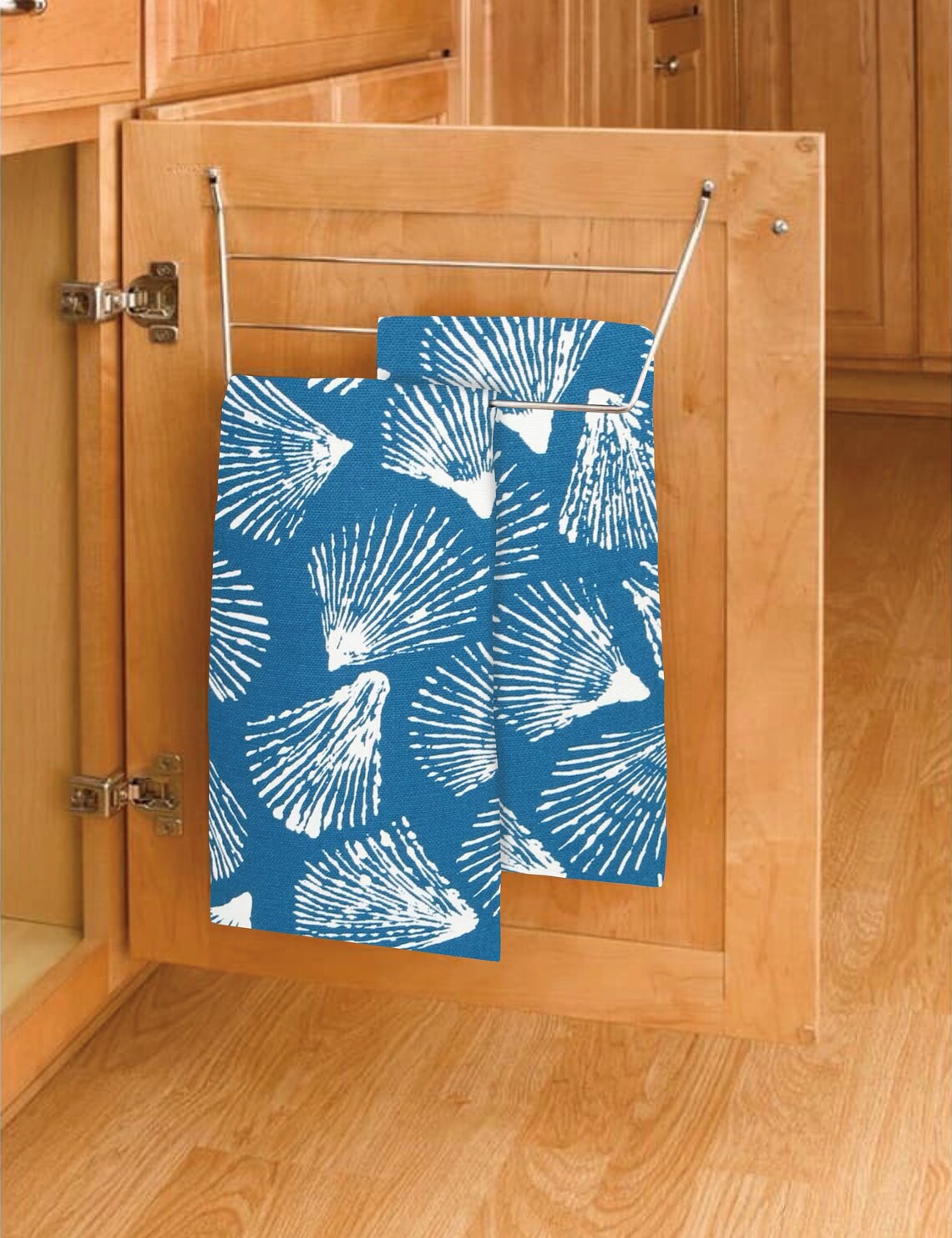 SANDBANKS SEA SHELLS KITCHEN TEA TOWEL x 2