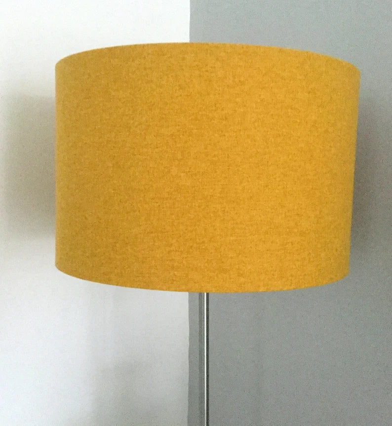MIRA MUSTARD YELLOW HANDMADE DRUM LAMP SHADE | FURNITURE CHECKLIST