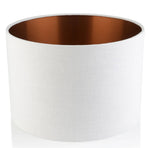Frida White Brushed Copper Drum Lampshade | Furniture Checklist
