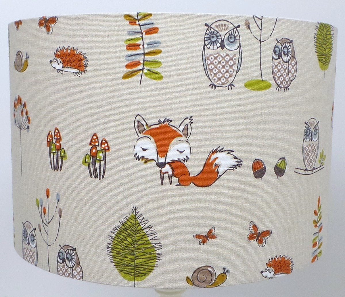 Fryett's Woodland Fox and Owl Handmade Lampshade
