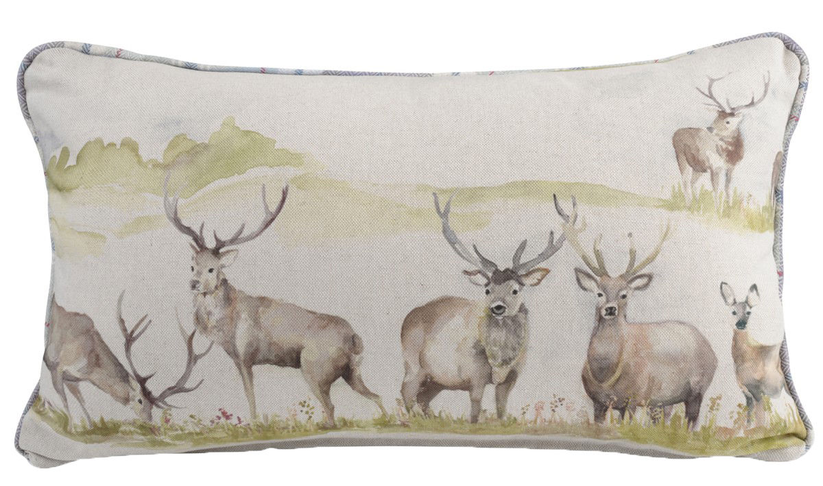 Moorland Stags Pipe Cushion Covers / Bolster Cushion | furniturechecklist.co.uk